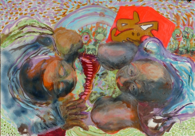 2021, Irdische Komposition, 70 x 100 cm, feb 2021